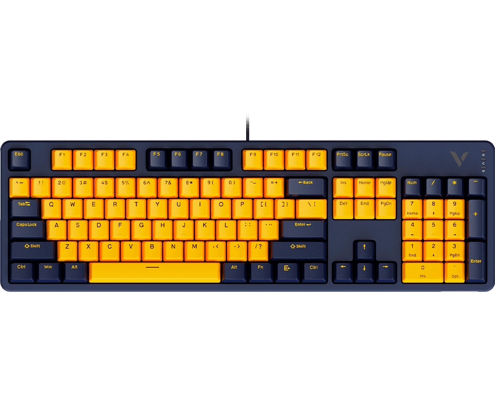 Клавиатура RAPOO V500 Pro-2024 Gaming Mechanical KB Yellow/Blue