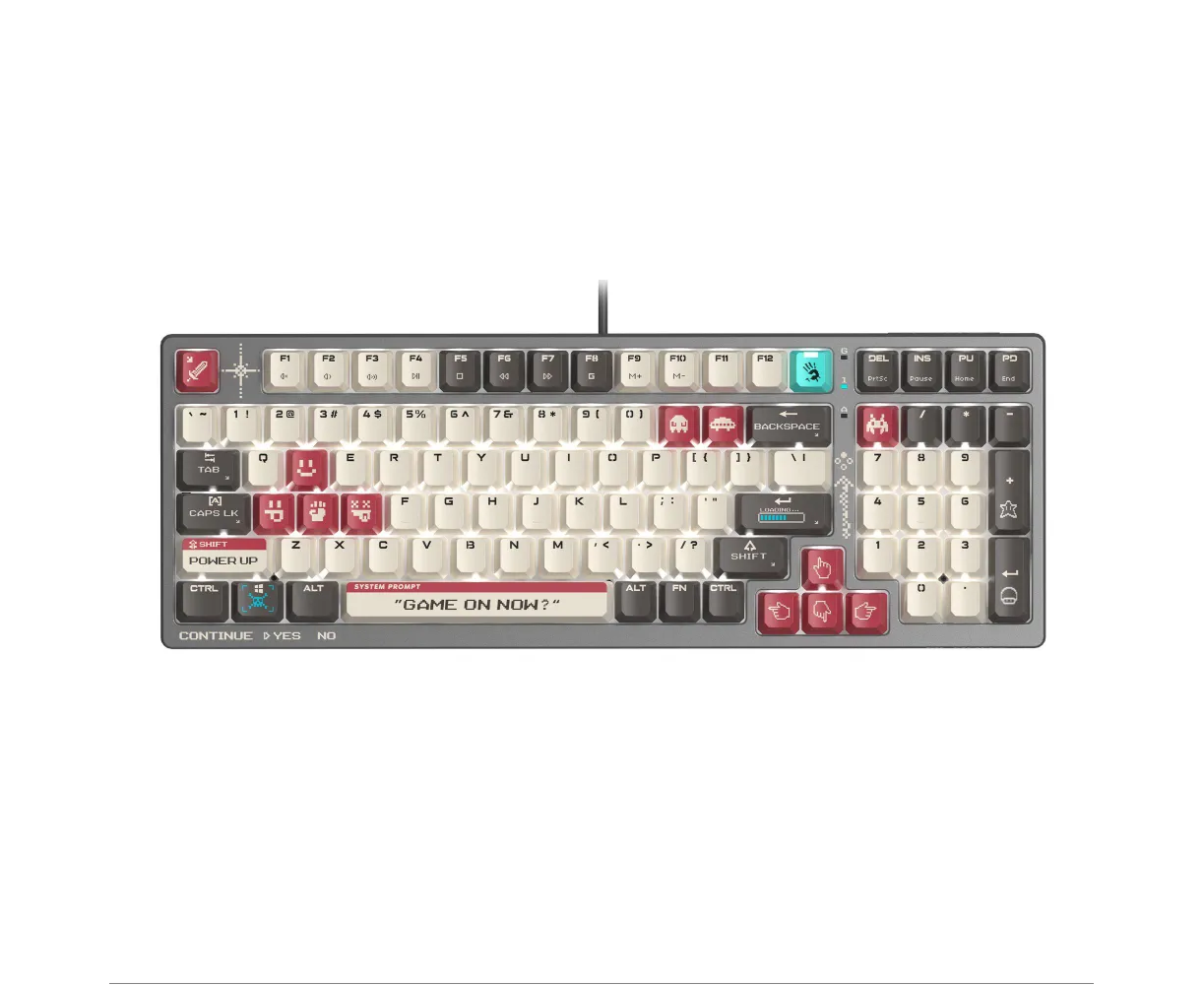 Клавиатура A4 Tech Bloody S98 Pixels Red механическая серый/бежевый USB for gamer LED (S98)