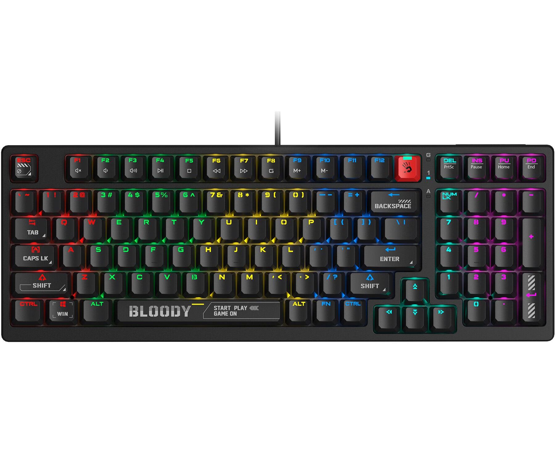 Клавиатура A4 Tech Bloody S98 механическая черный USB for gamer LED (S98 BLACK)