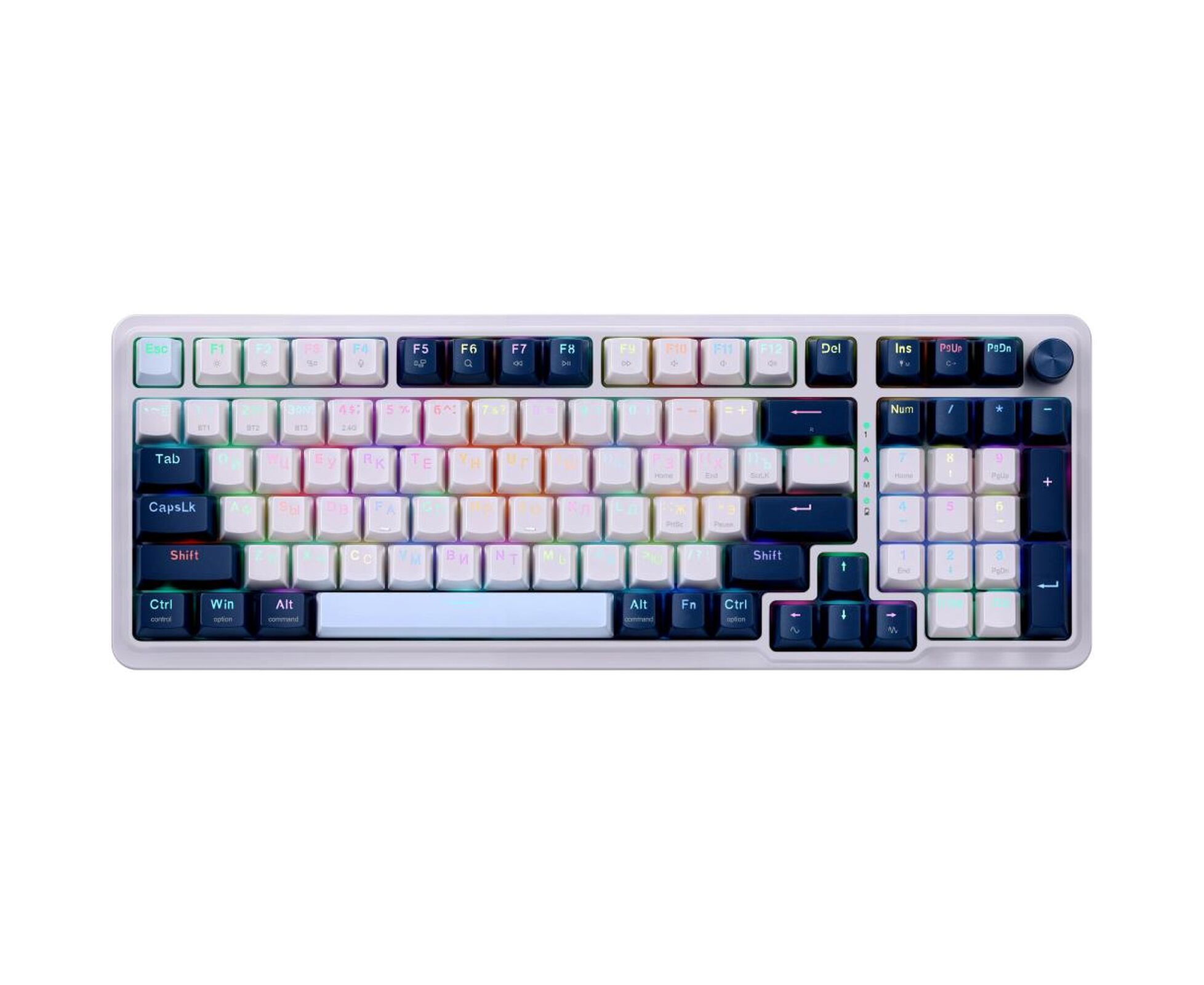 Клавиатура беспроводная REDRAGON Eisa Pro,RGB, бел/син
