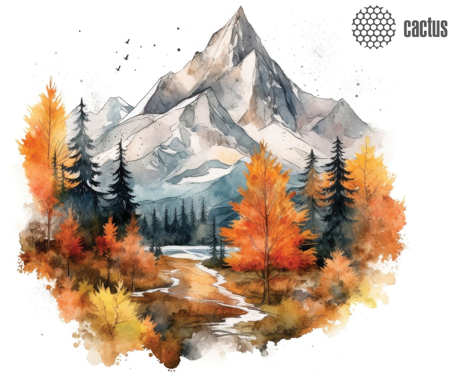 Коврик для мыши Cactus CS-MP-P10 XS Autumn mountains 220x180x2мм