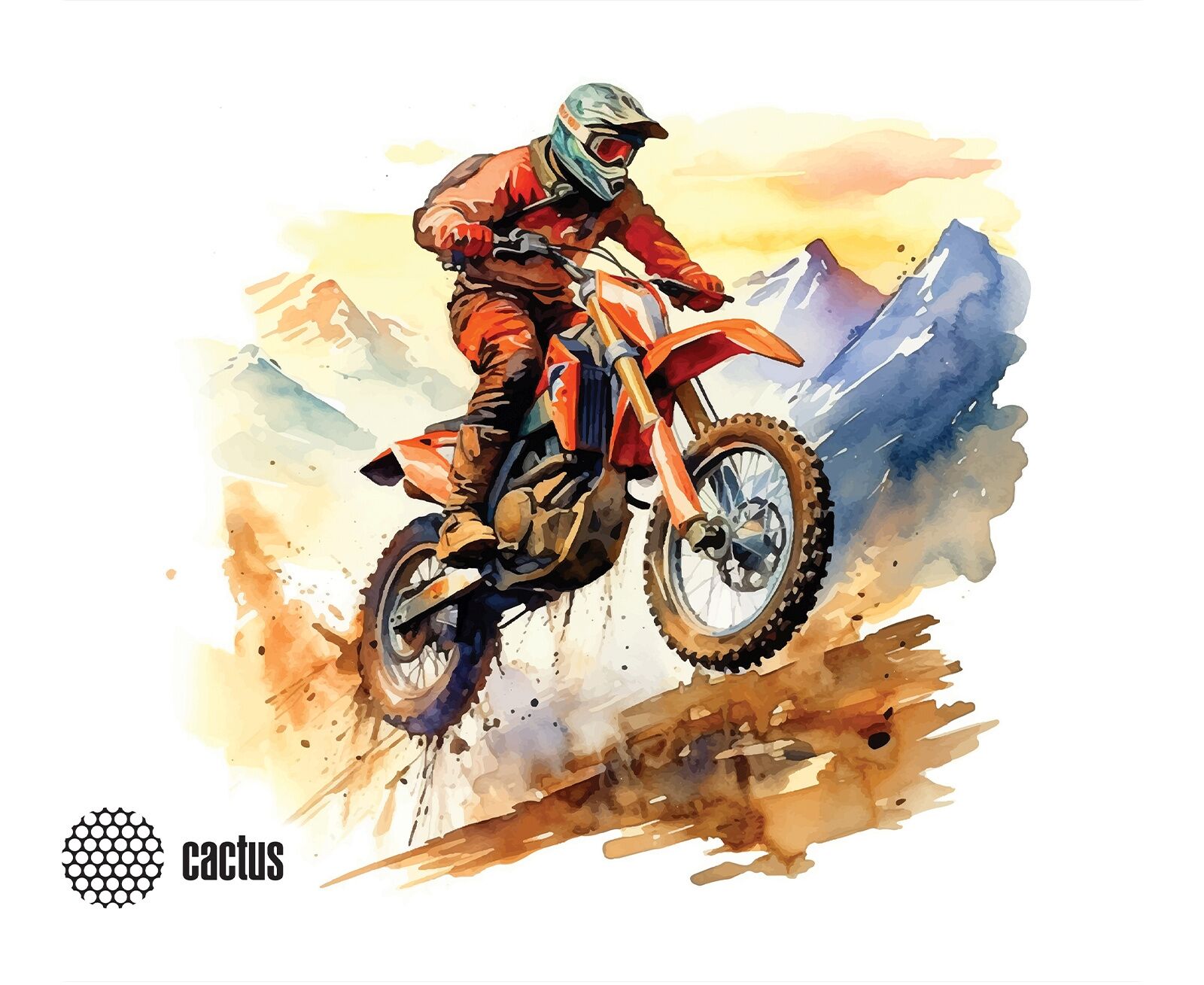 Коврик для мыши Cactus CS-MP-D12 S Motobike 250x200x3мм