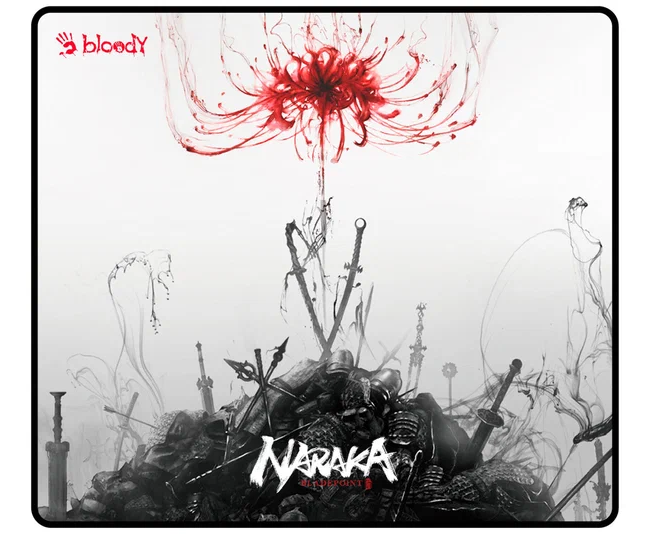 Коврик для мыши A4 Tech Bloody BP-45 Naraka белый рисунок 450x400x3мм