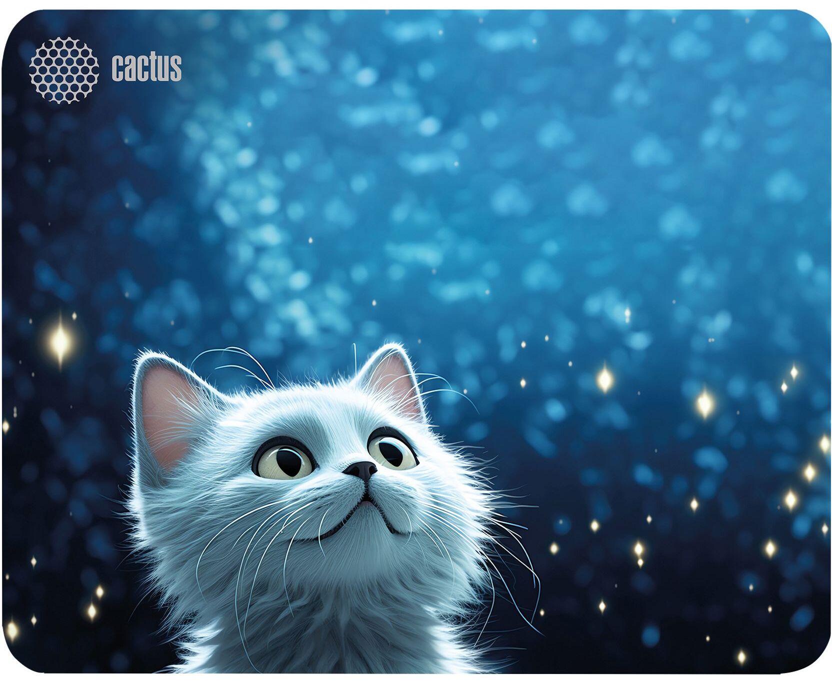 Коврик для мыши Cactus CS-MPC-D11 M White Cat 300x250x3мм