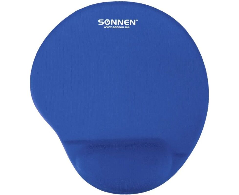 Коврик для мыши Sonnen 513300 полиуретан + лайкра, 250х 220х 20мм, синий