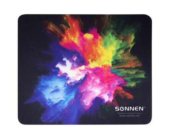 Коврик для мыши Sonnen 513291 Explosive, резина + ткань, 220х 180х 3мм
