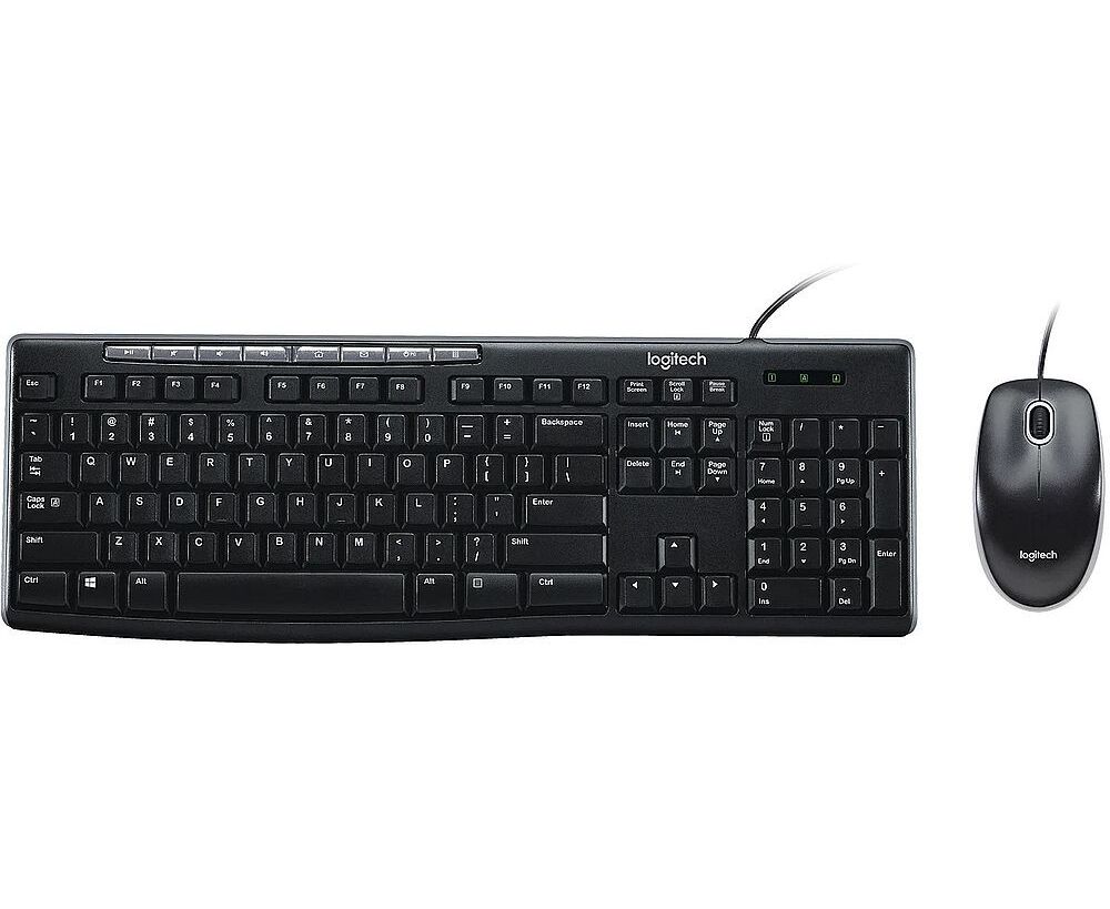 Клавиатура + мышь Logitech MK200 (920-002694) Desktop Black RUS