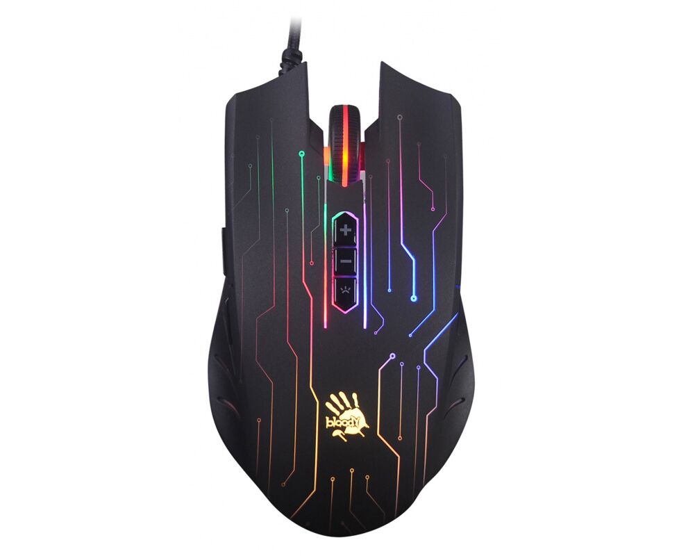 Мышь A4 Tech Bloody Q82 черный/рисунок USB