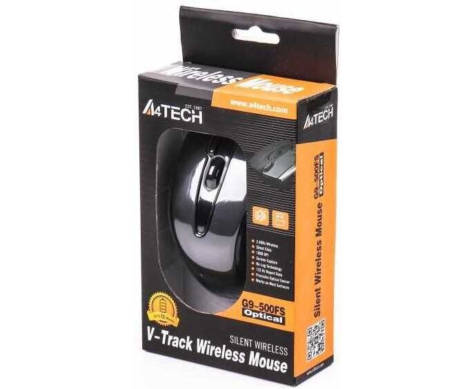 Мышь A4 Tech V-Track G9-500 FS черный silent USB1.1