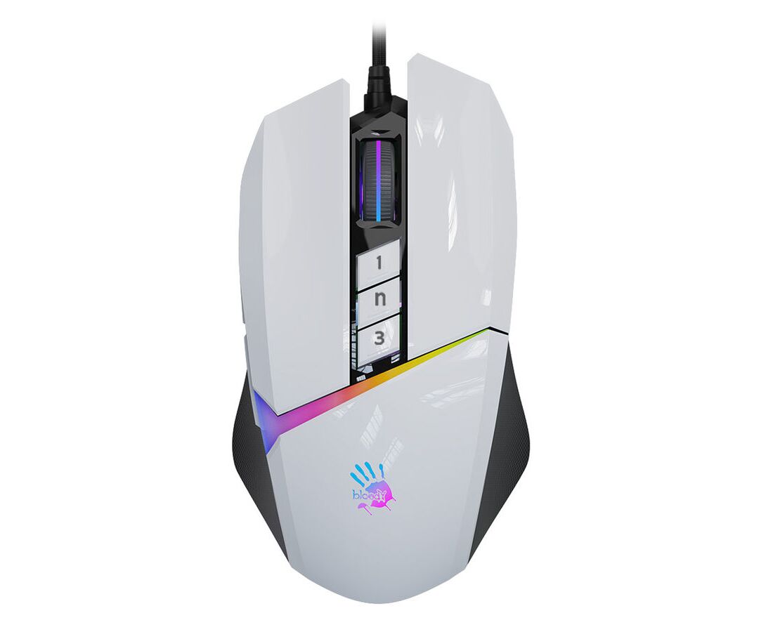 Мышь A4 Tech Bloody W60 Max белый