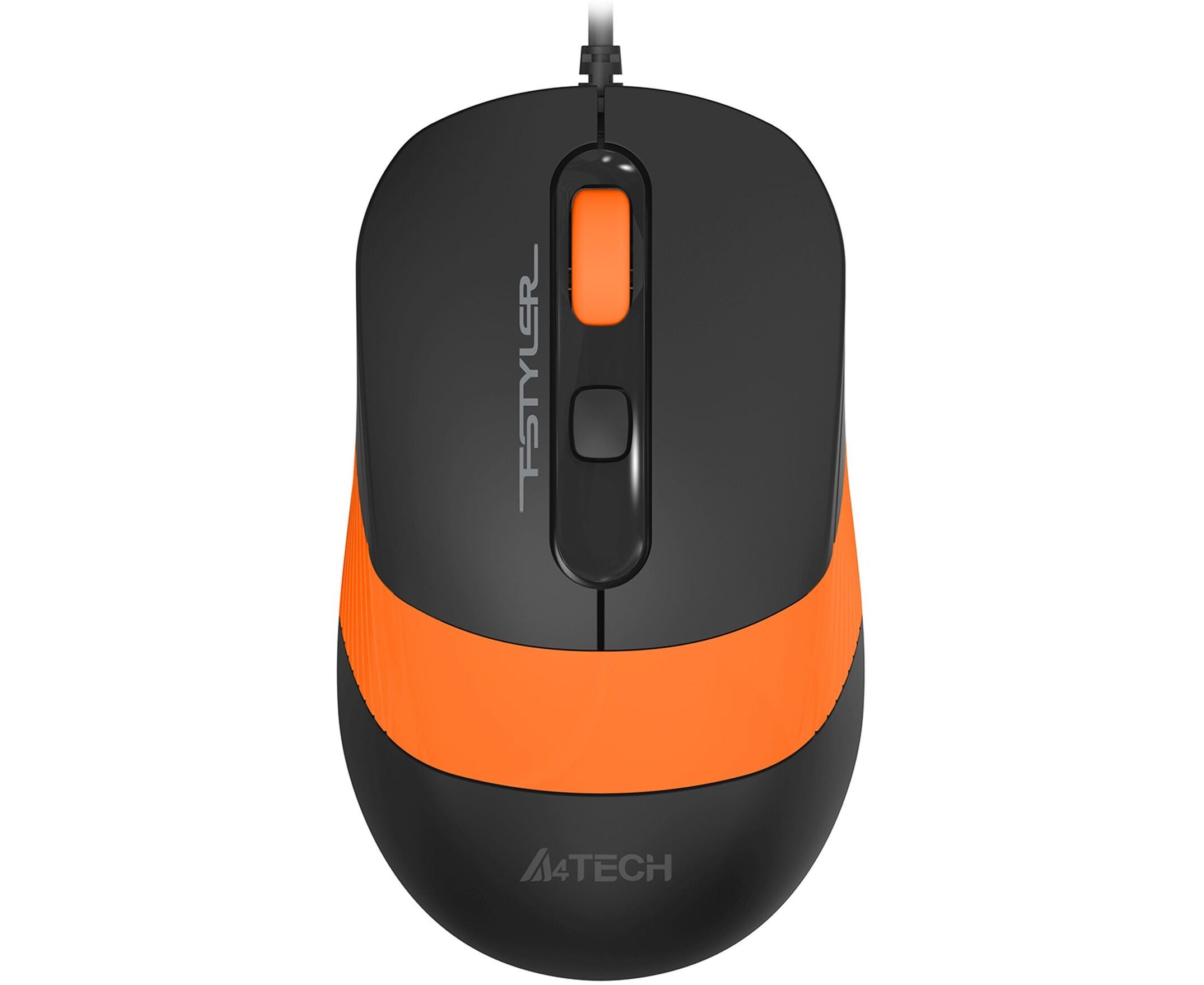 Мышь A4 Tech Fstyler FM10 S черный/оранжевый оптич. 1600dpi silent USB 3but (FM10 S USB ORANGE)
