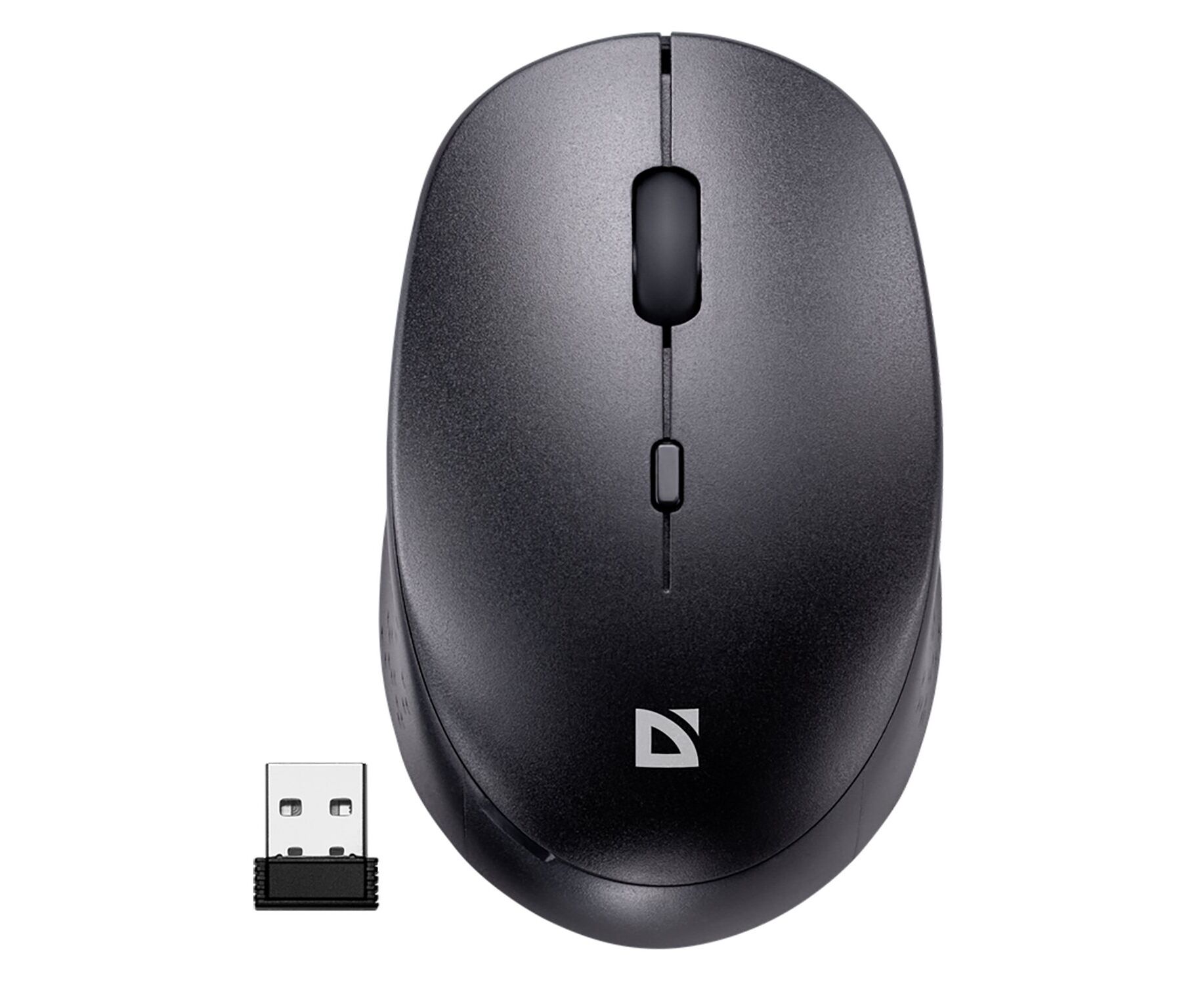 Мышь оптическая бесшумная, беспроводная Defender Auris MB-027 (black) (220441)