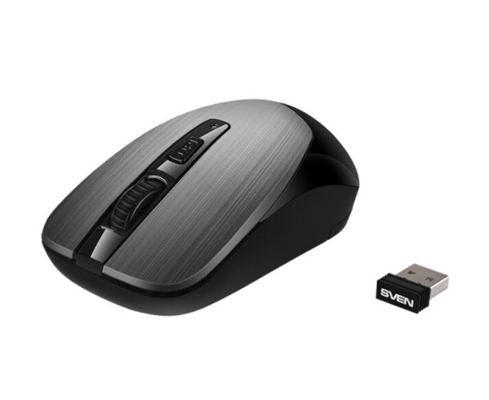 Мышь беспроводная SVEN RX-380 W SV-020606 (серый металлик)