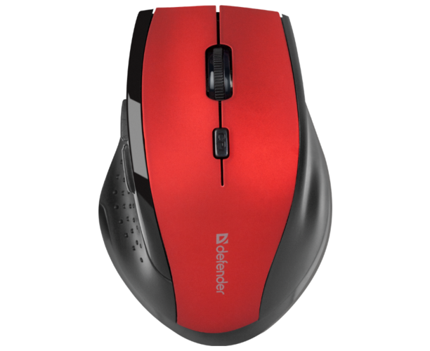 Мышь DEFENDER Accura MM-365 Red, Wireless, 6 кн., 1600 dpi, USB