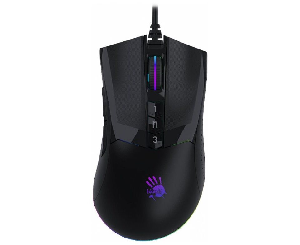 Мышь A4 Tech Bloody W90 Max черный оптическая (10000dpi) USB (10but)