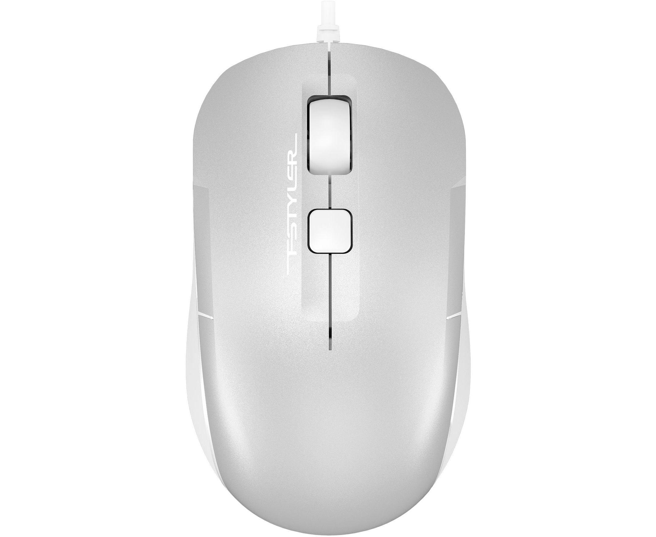 Мышь A4 Tech Fstyler FM26 серебристый/белый оптич. 1600dpi USB для ноутбука 4but (FM26 USB (ICY WHITE