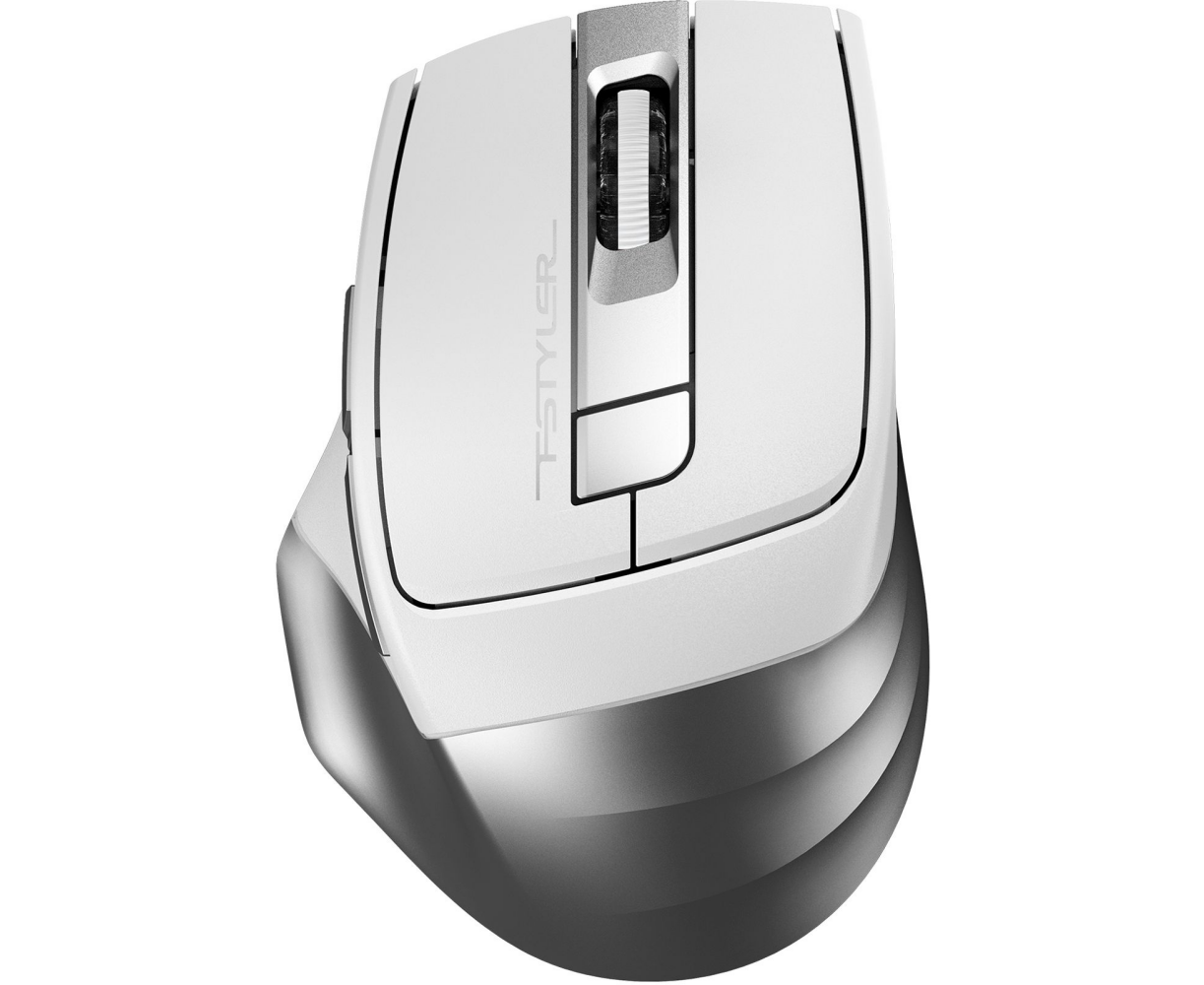 Мышь A4 Tech Fstyler FB35 S (FB35 S USB Icy White) белый/серый оптическая 2000dpi беспроводная BT