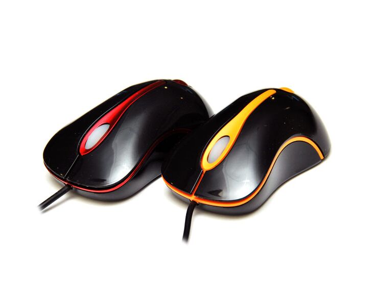 Мышь De Tech DE-2056 Shiny Black/Orange