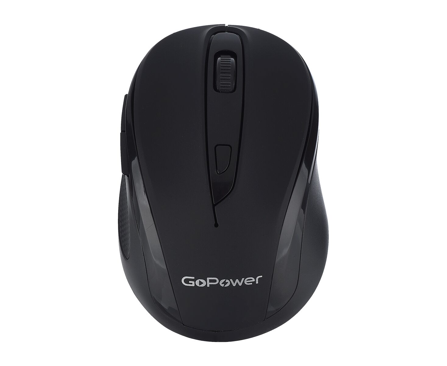 Мышь беспроводная Go Power GPM03 классическая USB бесшумная Soft-Touch черный (1/100)