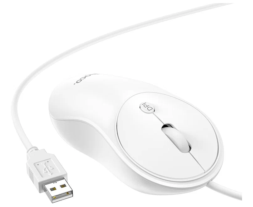 Мышь HOCO GM13 Esteem business wired mouse (white)