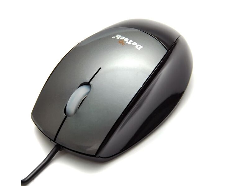Проводная оптическая Mini Мышь:De Tech BT-2075 Shiny Gray