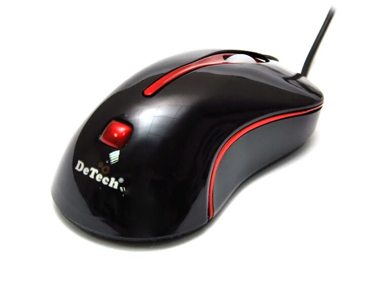 Мышь De Tech DE-3048 Shiny Black/Red