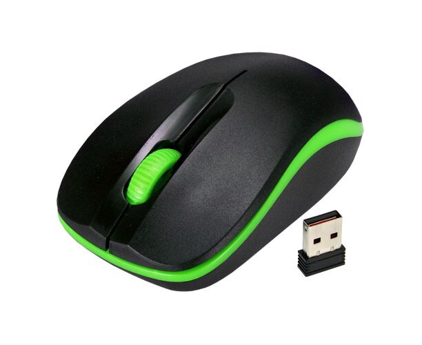 Беспроводная мышь:De Tech DE-7097 W Black/green