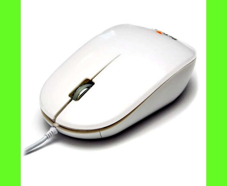 Проводная оптическая Мышь:De Tech DE-5077 G Shiny White