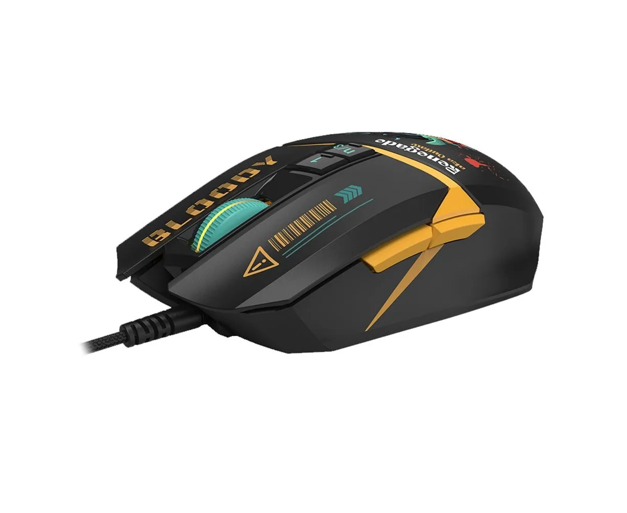 Мышь A4 Tech Bloody W63 Max Renegade желтый/рисунок