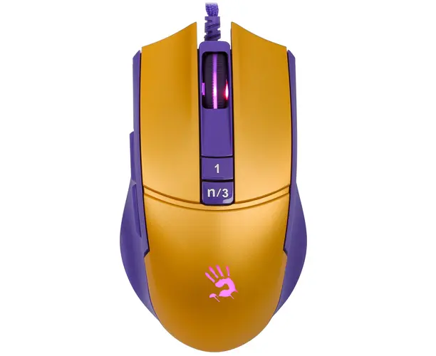 Мышь A4 Tech Bloody L65 Max желтый/фиолетовый
