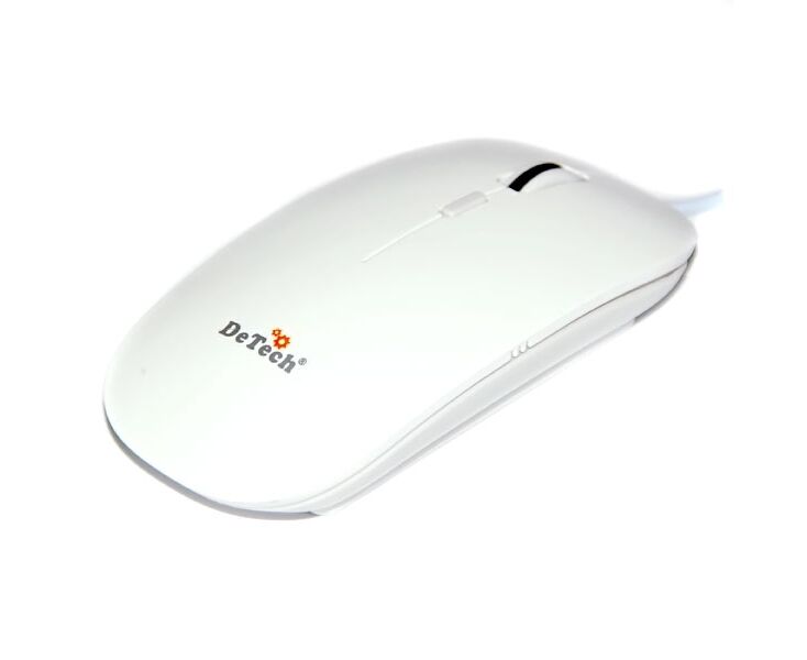 Проводная оптическая Мышь:De Tech DE-5022 G Shiny White