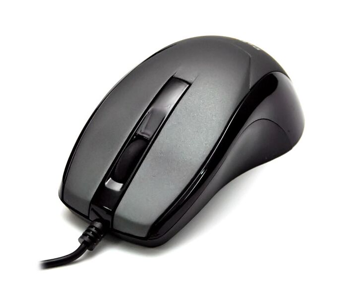 Проводная оптическая Мышь:De Tech DE-3088-S Rubber&Shiny Black