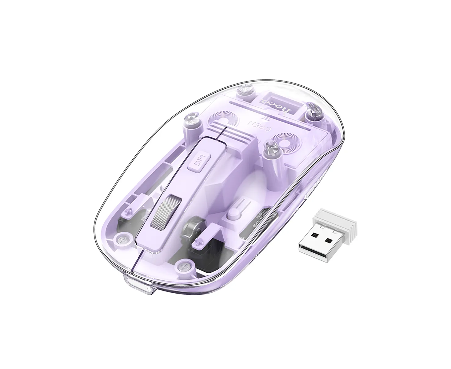 Мышь HOCO GM29 Mysterious dual-mode silent wireless mouse romantic Purple