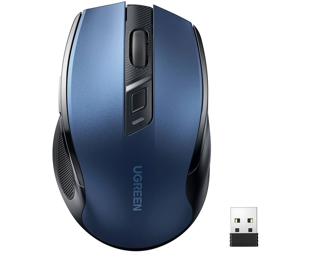 Мышь UGREEN MU006 (25753) Ergonomic Wireless Mouse Blue