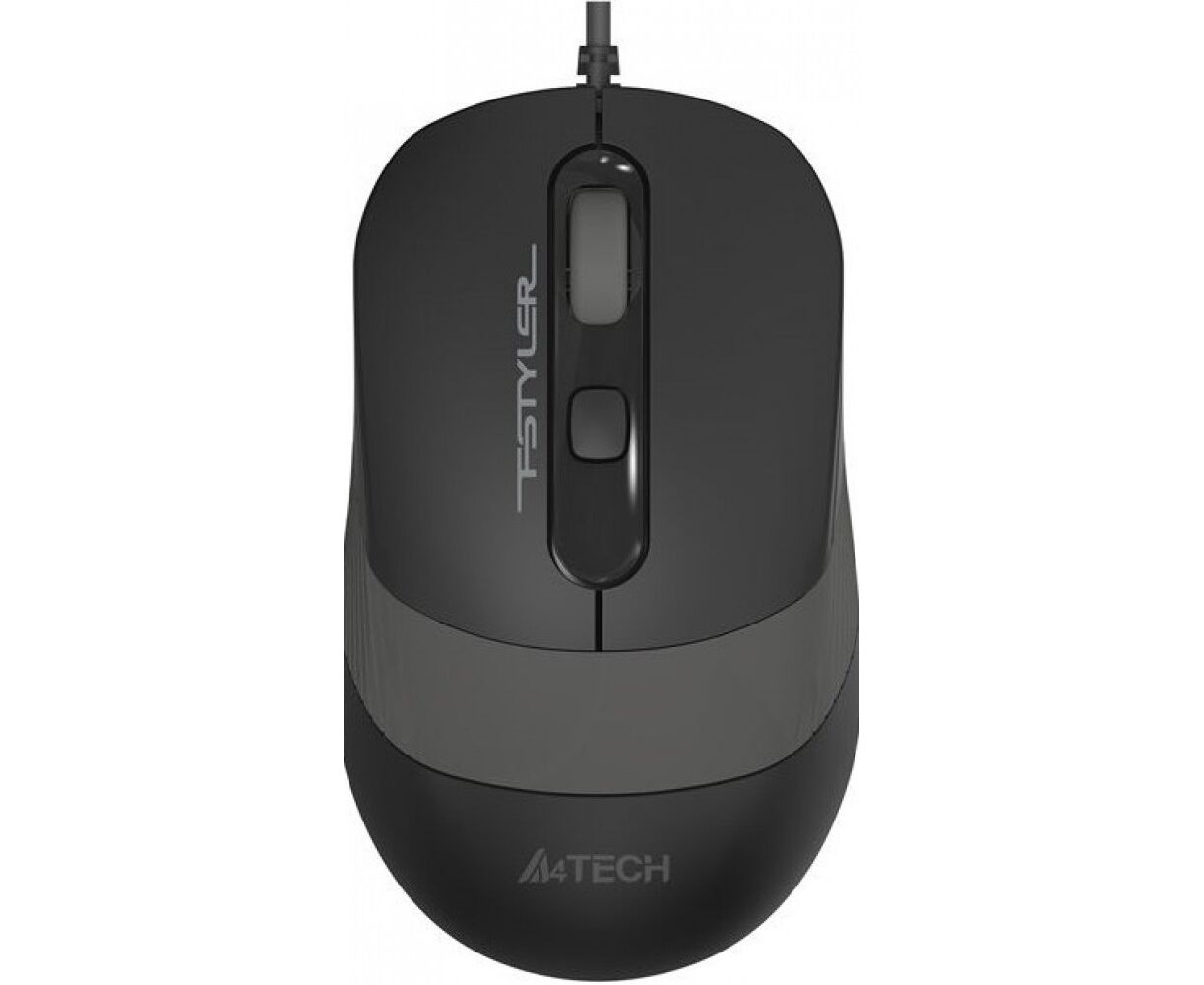 Мышь A4 Tech Fstyler FM10 S черный/серый оптич. 1600dpi silent USB 3but (FM10 S USB GREY)