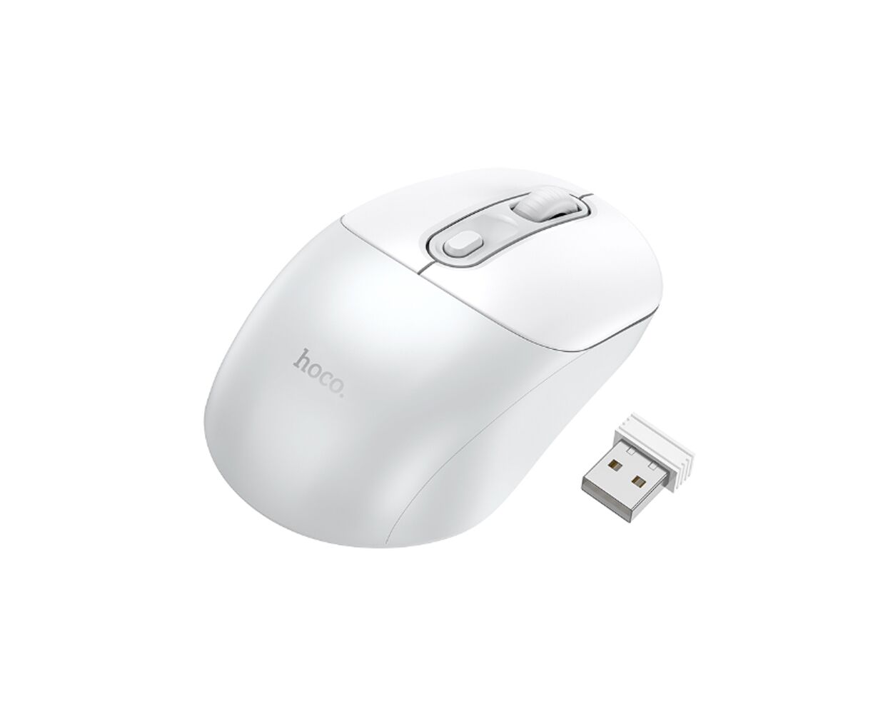 Мышь HOCO GM28 2.4 G business wireless mouse (бело-серый)