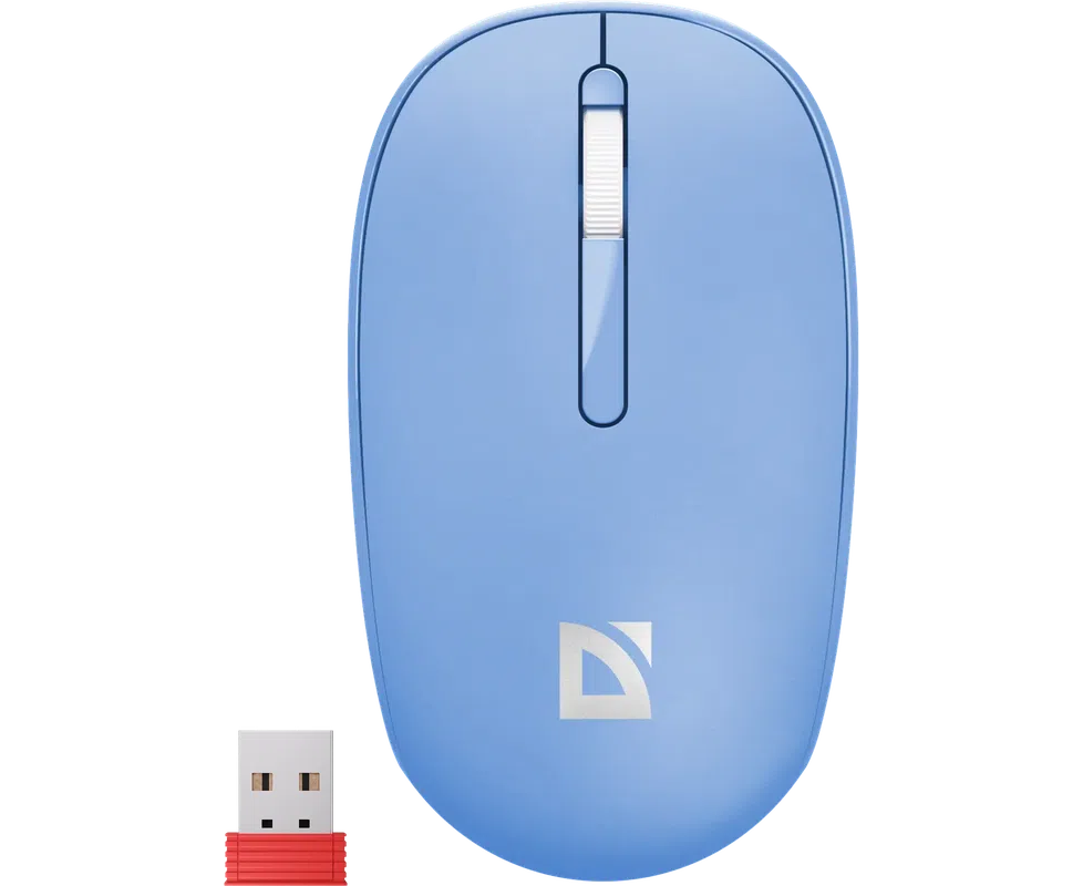 Мышь DEFENDER Smart MM-396 Син,3кн,2.4 G+BT,500м Ач,1600dpi (52397)