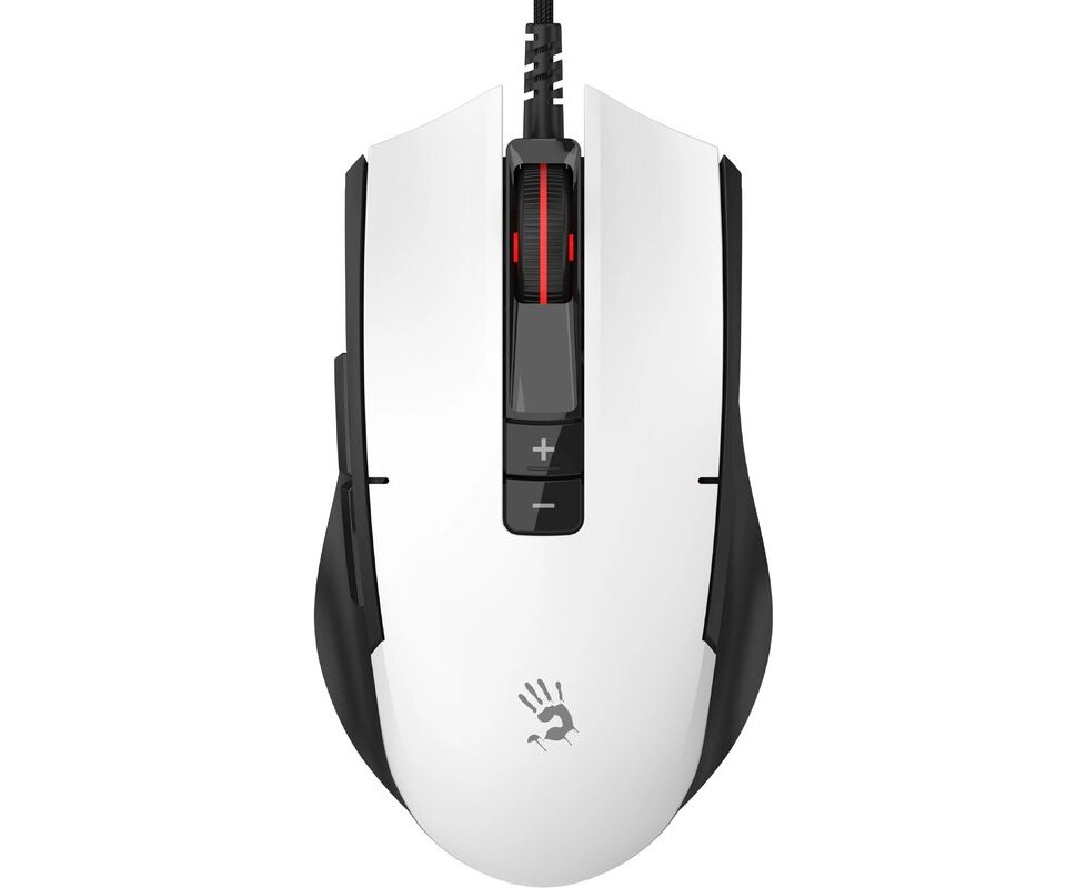 Мышь A4 Tech Bloody ES8 белый оптич. 6000dpi USB 7but (ES8 PANDA WHITE)