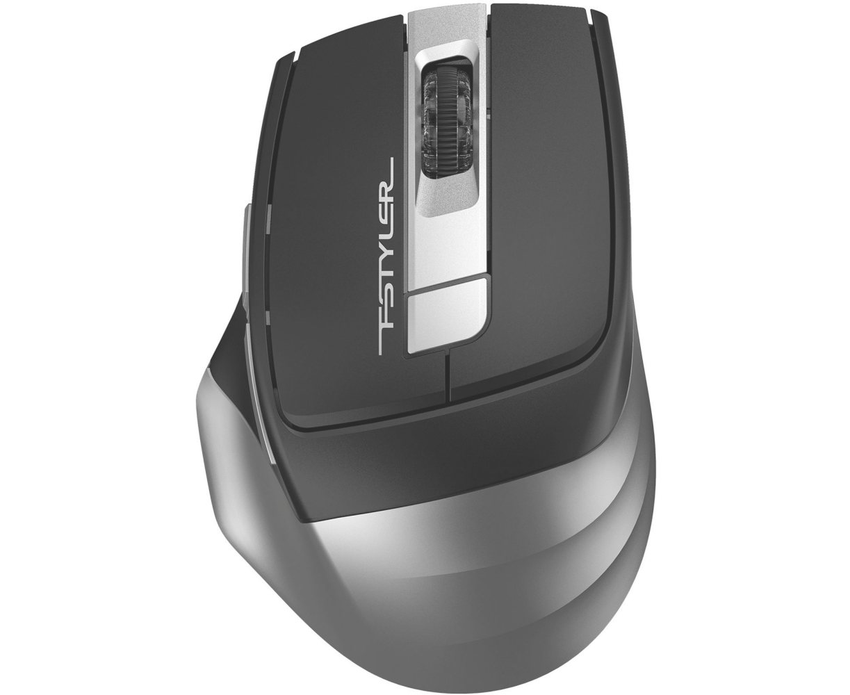 Мышь A4 Tech Fstyler FB35 S серый/черный оптич. 2000dpi беспров. BT/Radio USB для ноутбука 5but (FB35 S