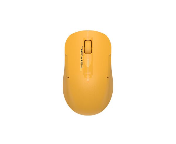 Мышь A4 Tech Fstyler FG15 CS Air2 желтый оптич. 1200dpi silent беспров. USB для ноутбука 3but