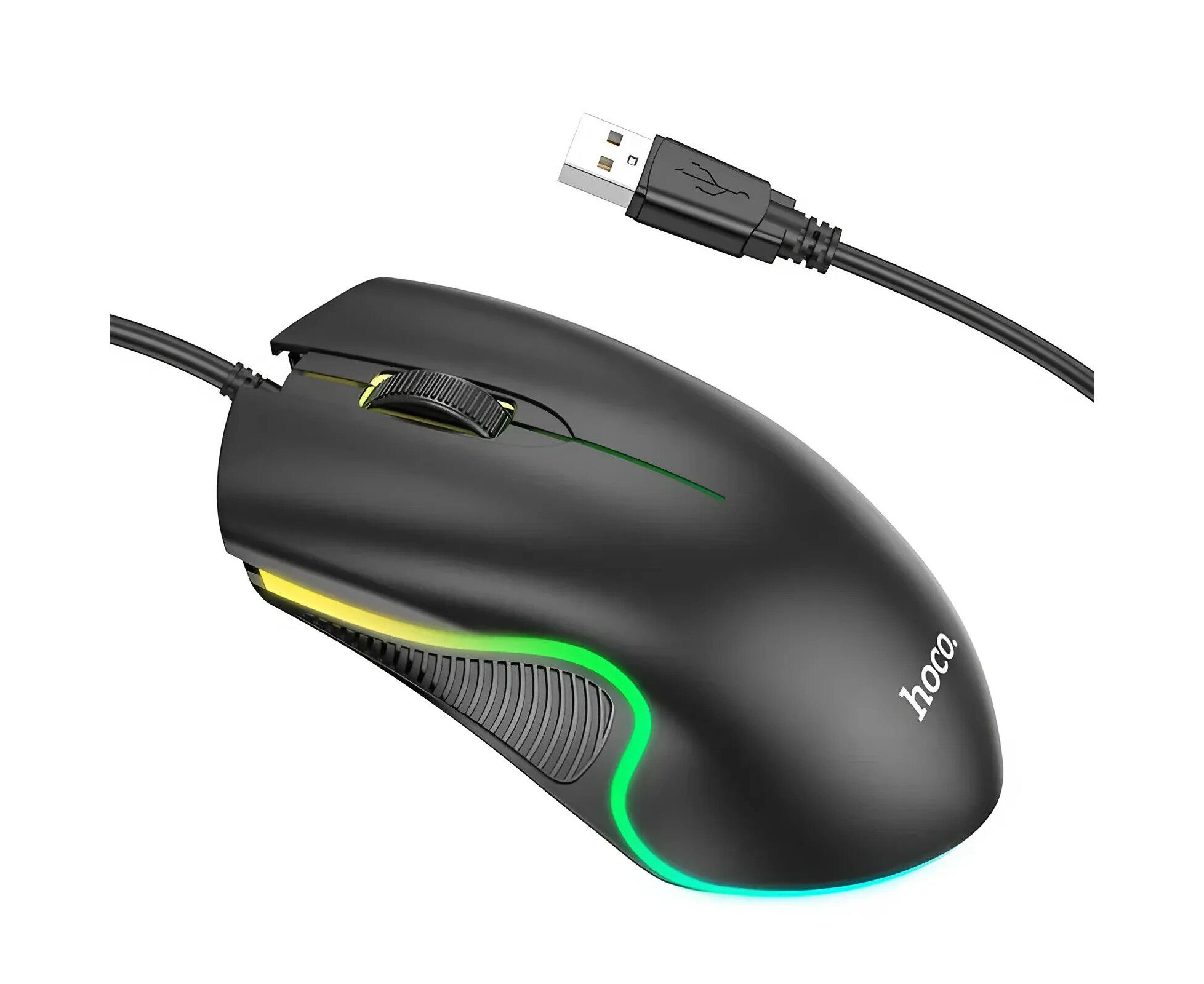Мышь HOCO GM19 Enjoy gaming luminous wired mouse (black)