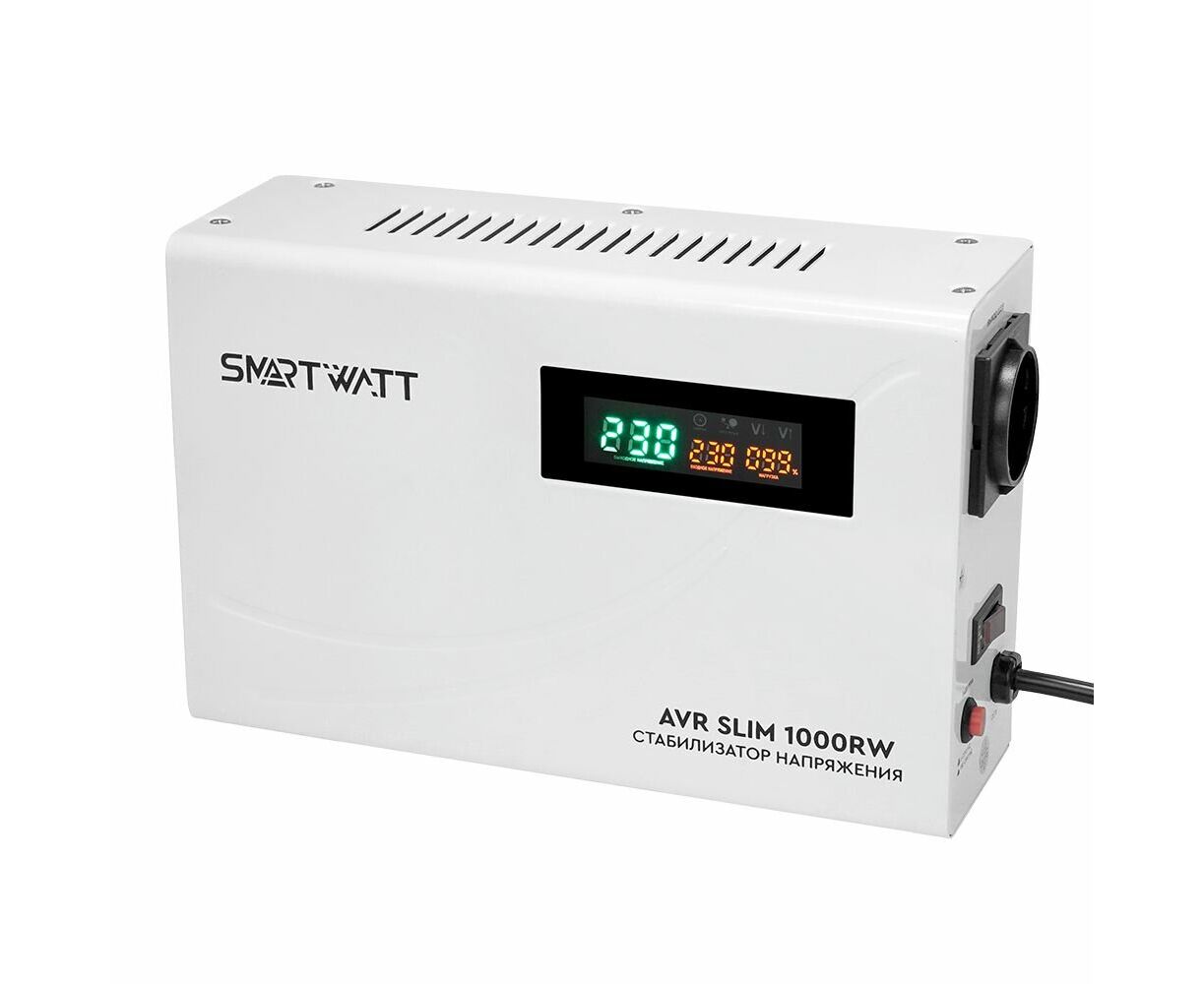 Настенный стабилизатор напряжения SMARTWATT AVR SLIM 1000 RW
