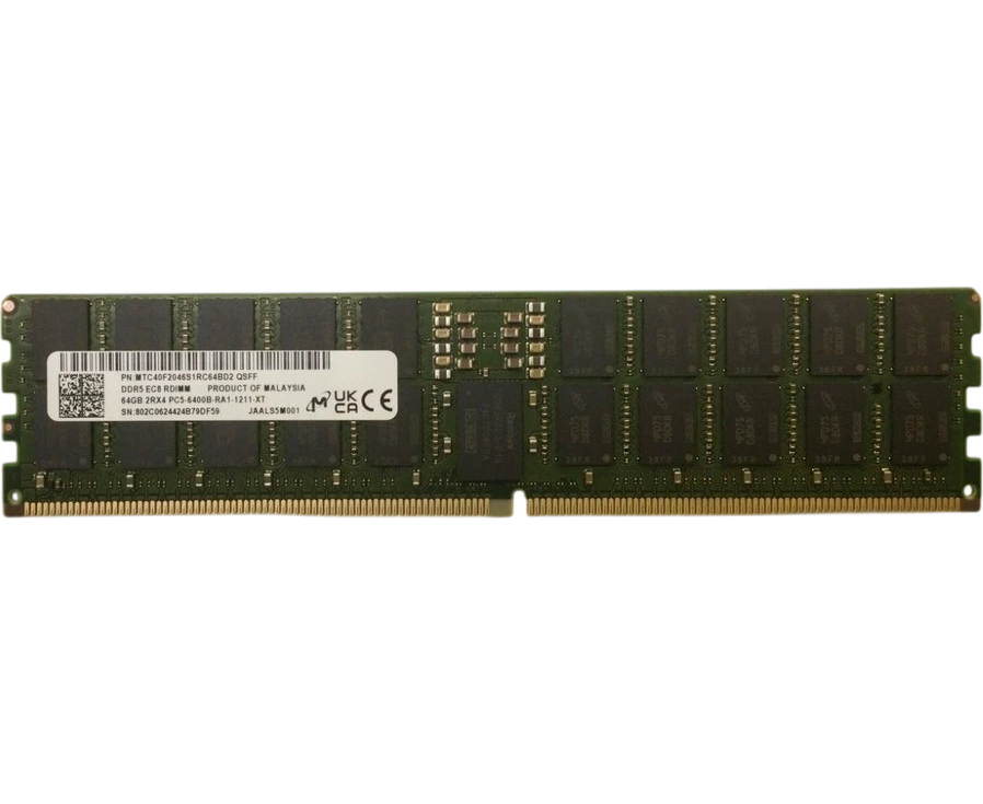ОЗУ Micron MTC40 F2046 S1 RC56 BD2 DDR5 RDIMM 64 GB 2 Rx4 5600 M Hz ECC Registered, 1 year, OEM
