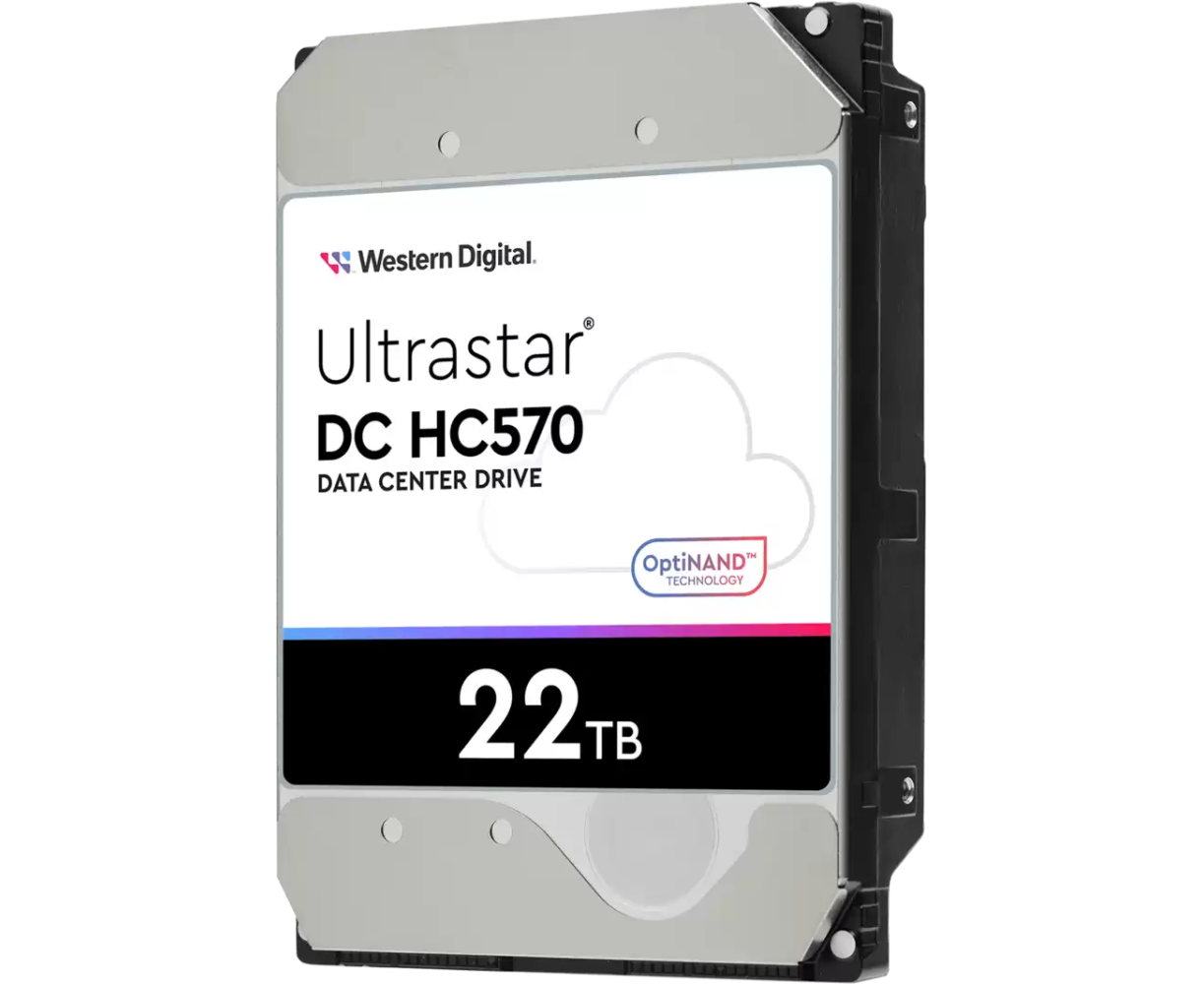 HDD WD Ultrastar DC HC570 WUH722222 AL5204 3.5" 22 TB SAS 12 Gb/s, 7200rpm, 512 MB, 0 F48052, 512e/4 Kn, CMR, Helium, Bulk