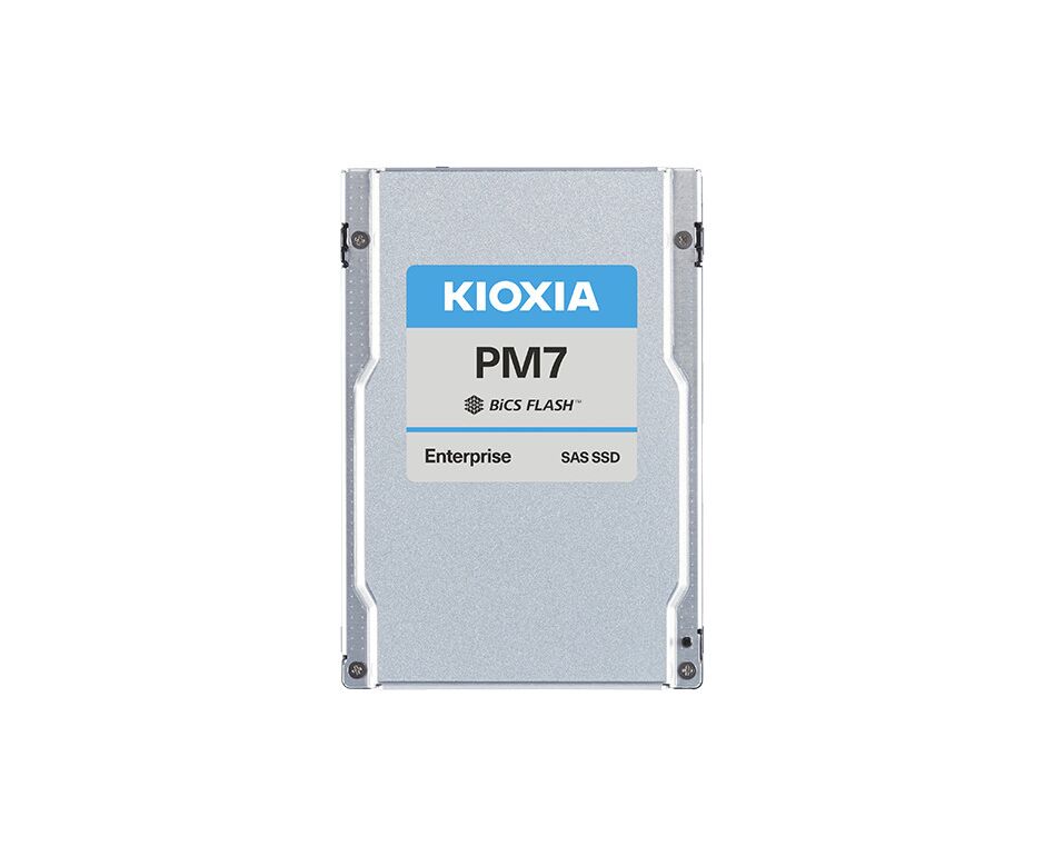 SSD Kioxia PM7-R KPM71 RUG7 T68 7680 GB, 2.5" 15mm, SAS 24 G, TLC, R/W 4200/4100 MB/s, IO Ps 720 K/175 K, TBW 14016, DWPD