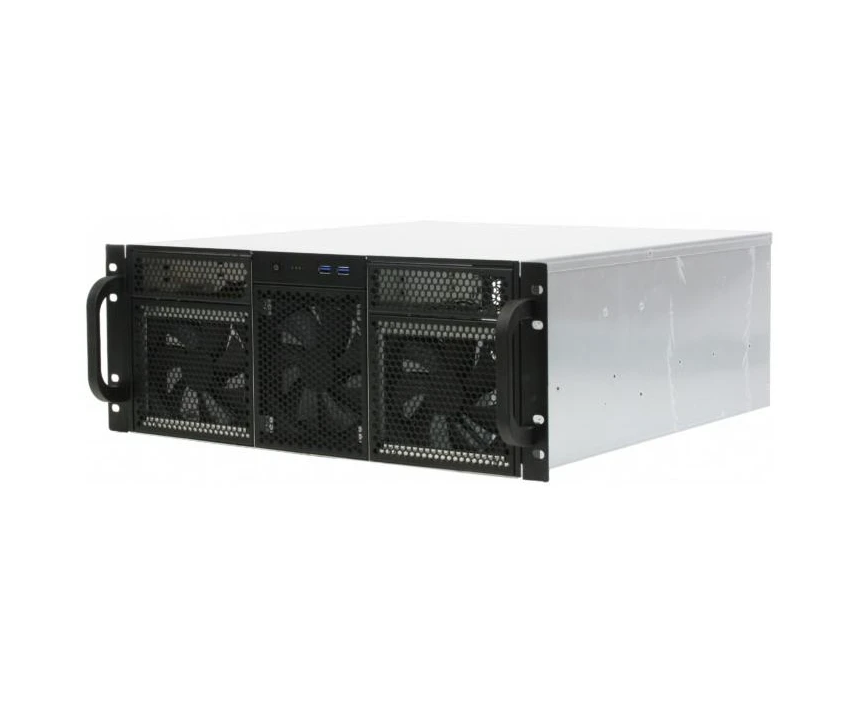 Корпус Procase RE411-D2 H14-C-48 4 U server case,2x5.25+14 HDD,черный,без блока питания,глубина 480мм,MB CEB 12"x10,5"