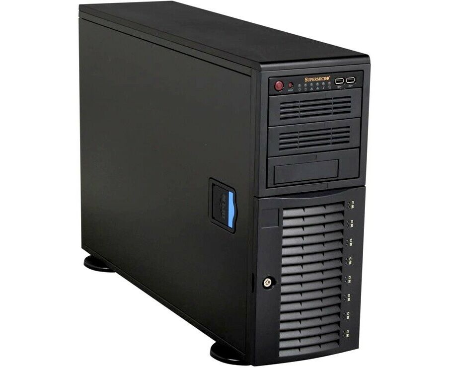 Корпус Super Micro CSE-743 TQ-903 B-SQ 8x 3.5/2.5 SAS/SATA Backplane for Hot-Swappable Drives, Whisper-Quiet, Front HDD Door Lock Side Pane