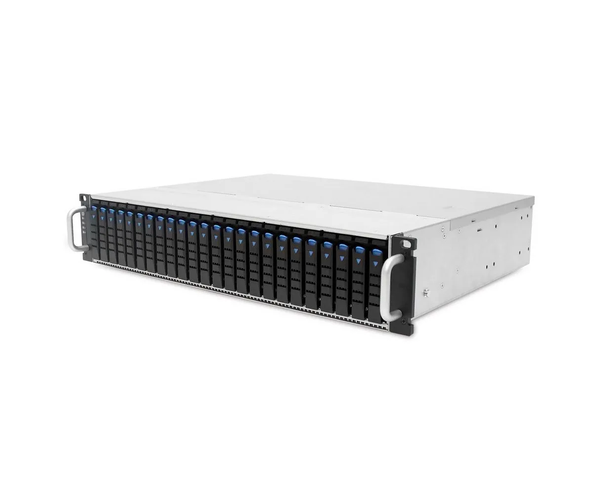 Корпус AIC XJ1-20246-02 (J2024-06-35 X_XJ1-20246-02) 2 U 24x 2.5" hot-swap bays, hot-swap JBOD with dual SAS 12 G expander controller