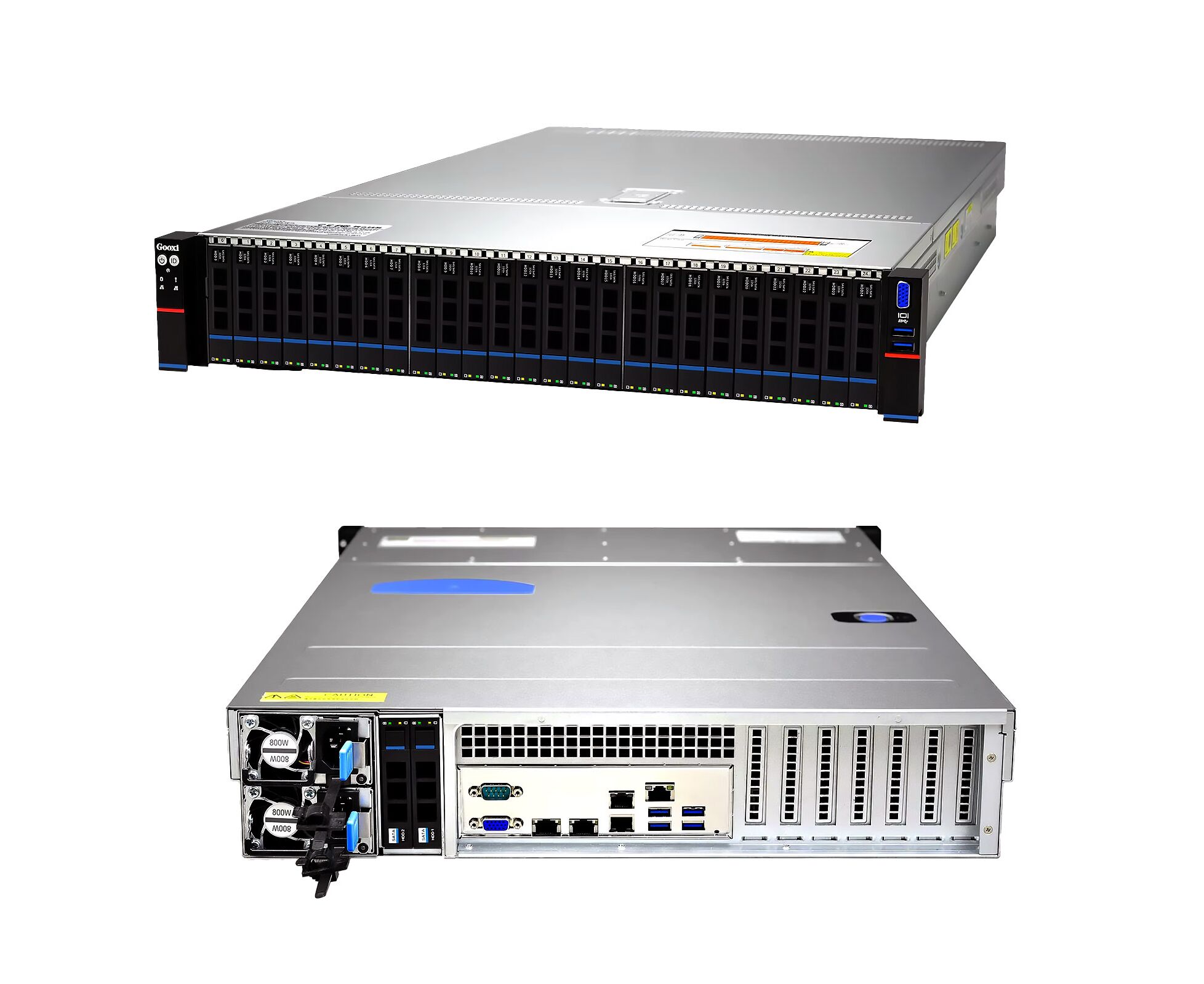 Корпус Shenzhen Guoxin Hengyu Technology (Gooxi) RMC2125-620-HSE-D (0.94.002.0134) 2u 25bay chassis with expander backplane 2*2.5" SAS/SA