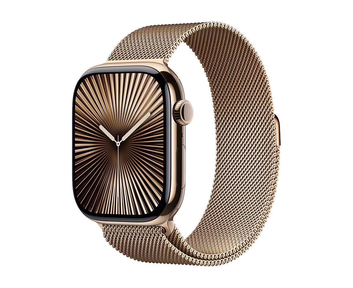 Smart-часы Apple Watch Series 10 A3003 (MWYY3 ZP/A) 46мм, 2.1", сияющая звезда/золотой титан